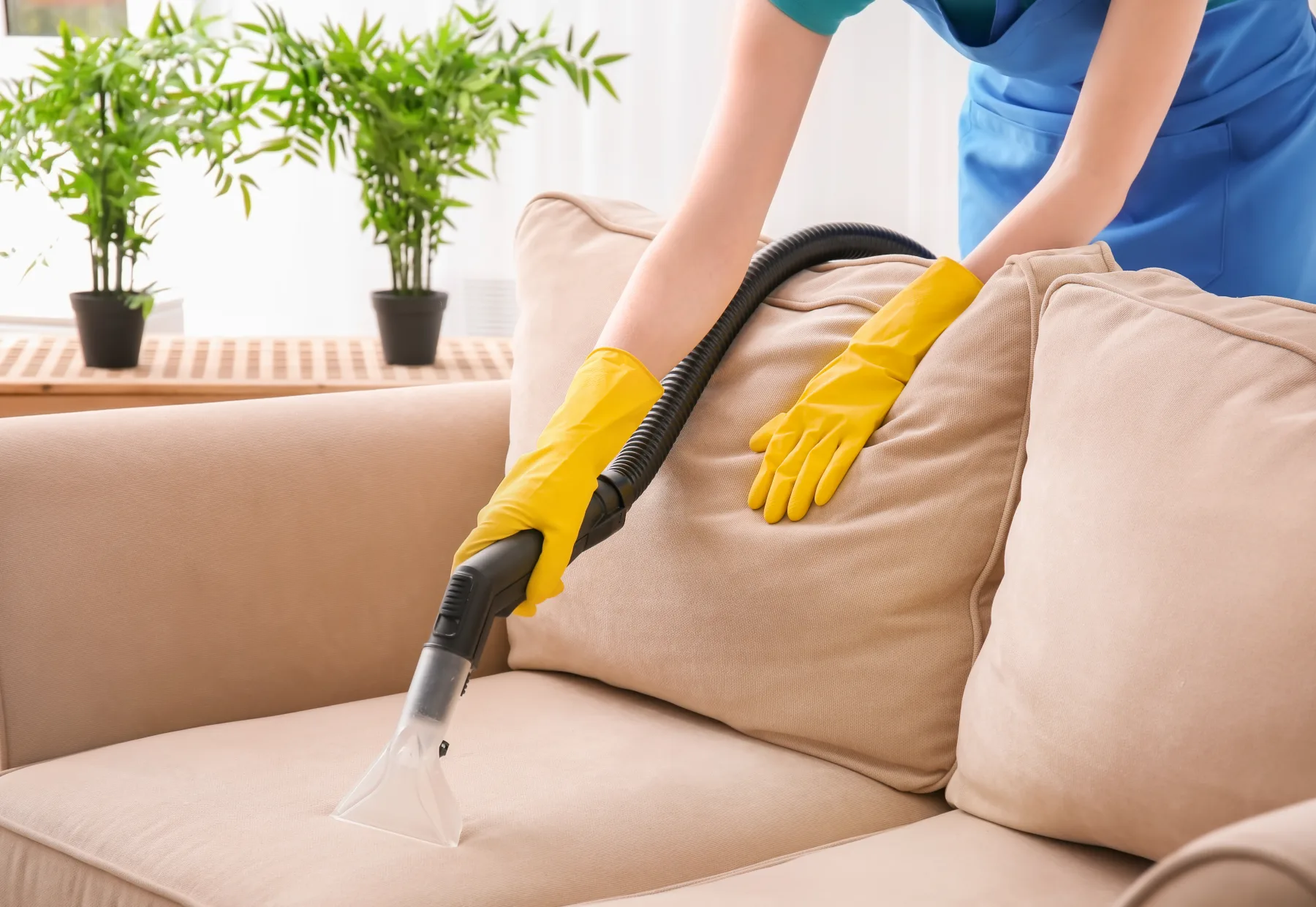 Freshly cleaned managed accommodation lounge